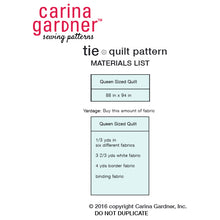 Load image into Gallery viewer, Tie Quilt Sewing Pattern PDF - Digital Download