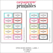 Load image into Gallery viewer, Open When Printable - Labels 1 - Digital Download